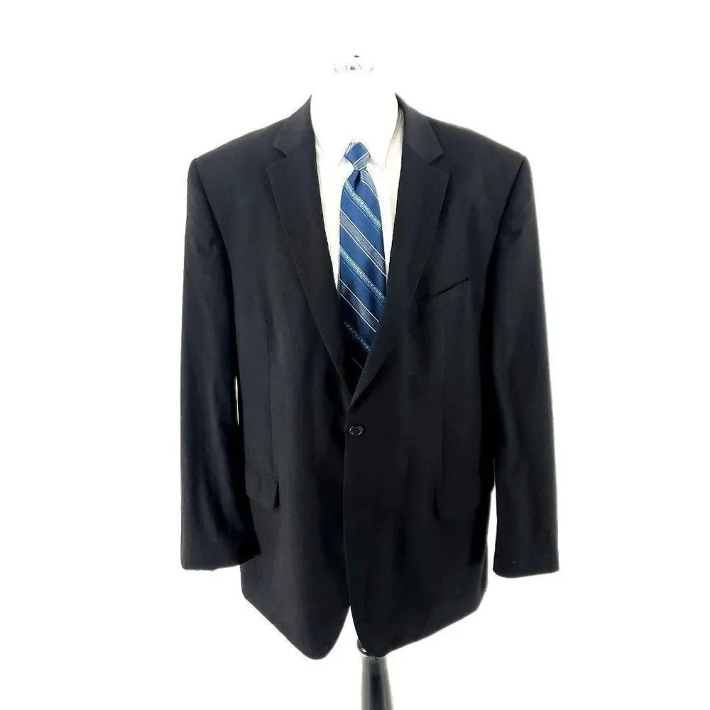 Pronto Uomo‎ Wool 2 Button Blazer 46L Or Slim 48L Gray